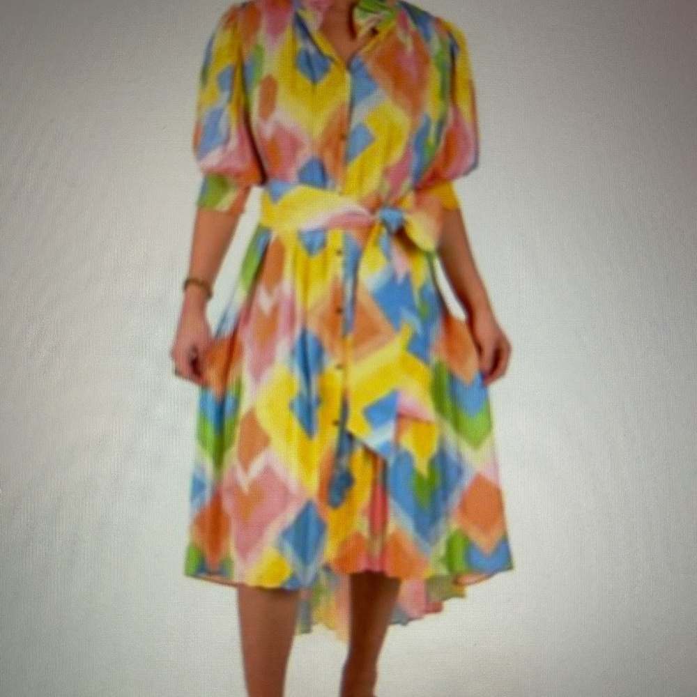 EUC Emily McCarthy Rowan dress in Geo print in XS